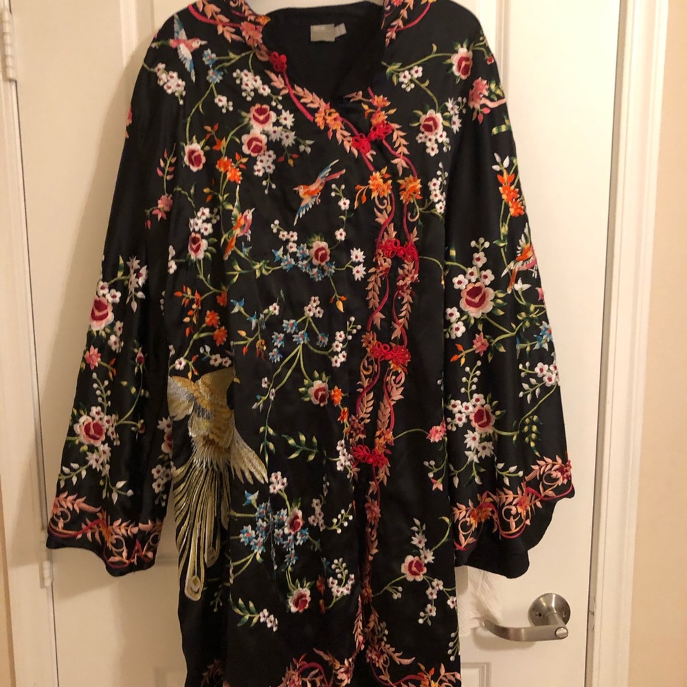 Full embroidered plus size dress
